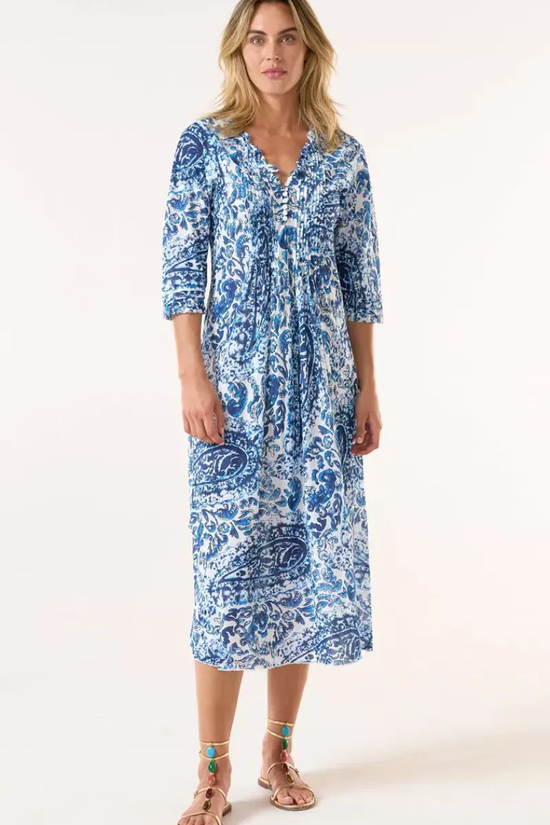 ONE SEASON Hydra Long Poppy Dress In Navy