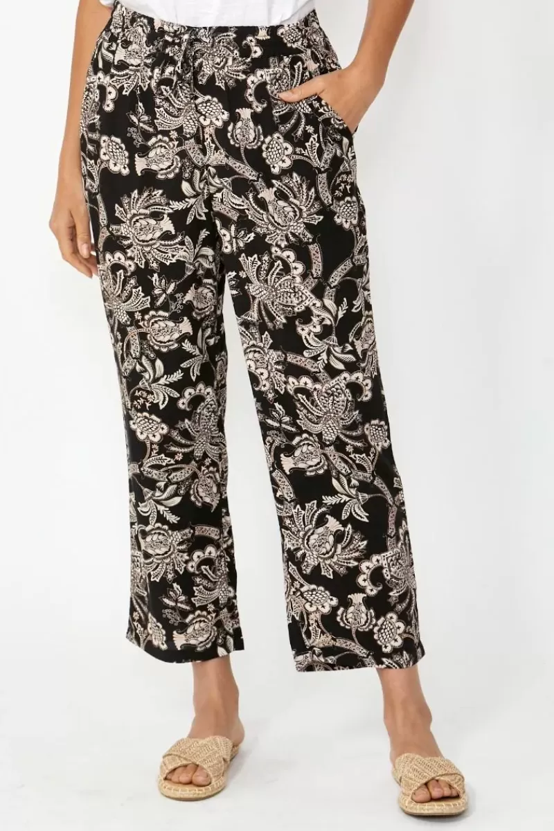 JUMP Paisley Print Pant By In Black