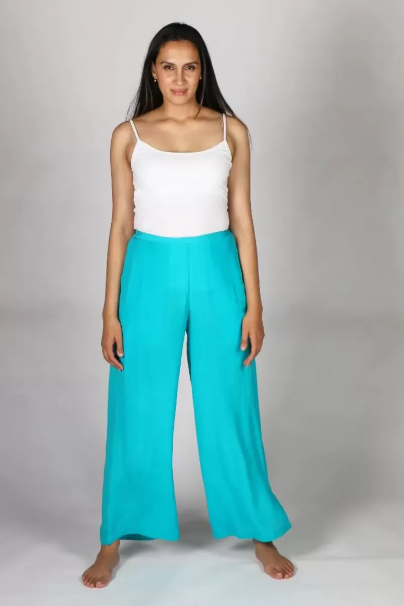 ANUPAMAA Palazzo Pant By In Emerald