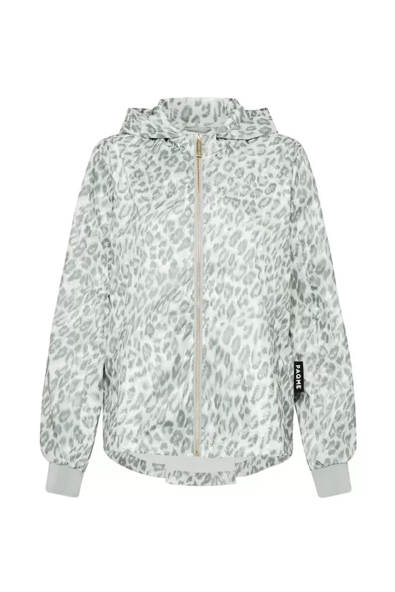 PAQME Crop Raincoat In Leopard