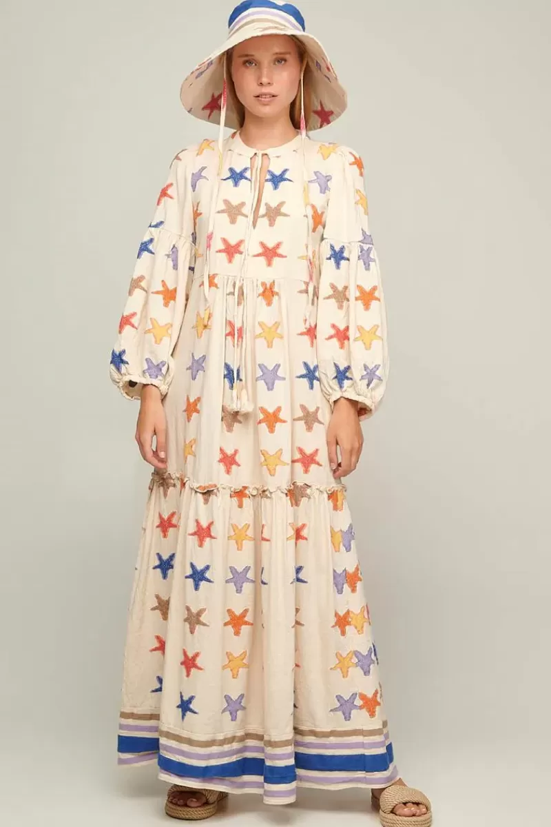 PEARL & CAVIAR Star Zakar Maxi Dress In Multi