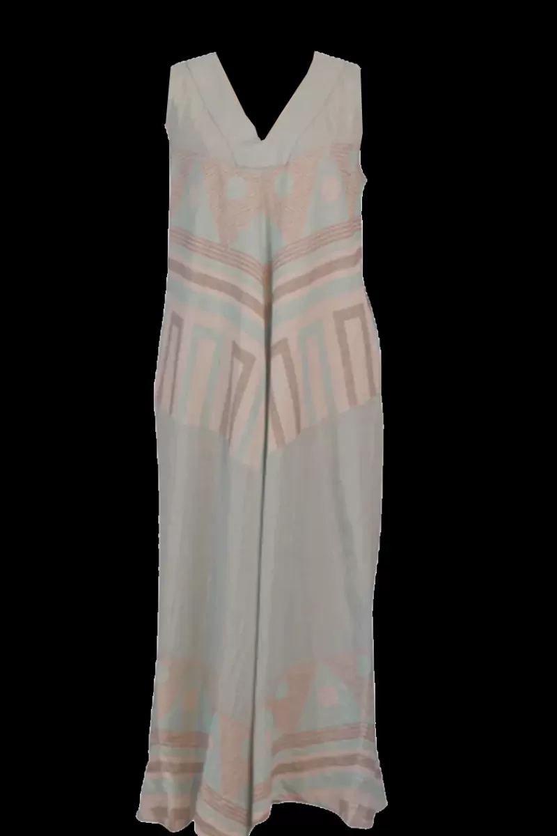 PEARL & CAVIAR Pearl And Caviar Zakar Sleeveless Sifnos Dress In Aqua