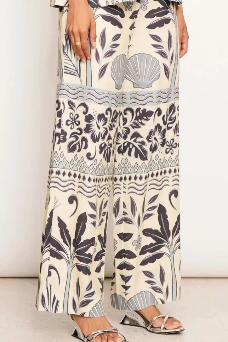 POL Paradaise Palm Print Palazzo Pant