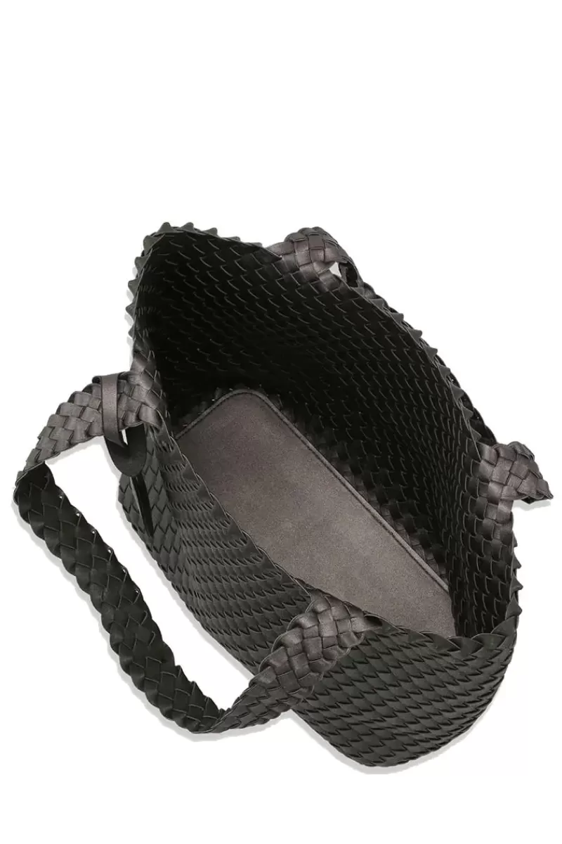 ILSE JACOBSEN Reversible Woven Tote Bag By In Gunmetal