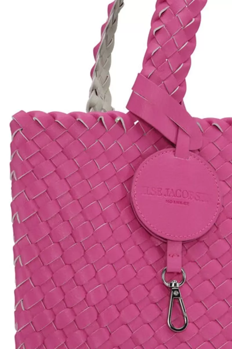 ILSE JACOBSEN Reversible Woven Tote Bag By In Pink