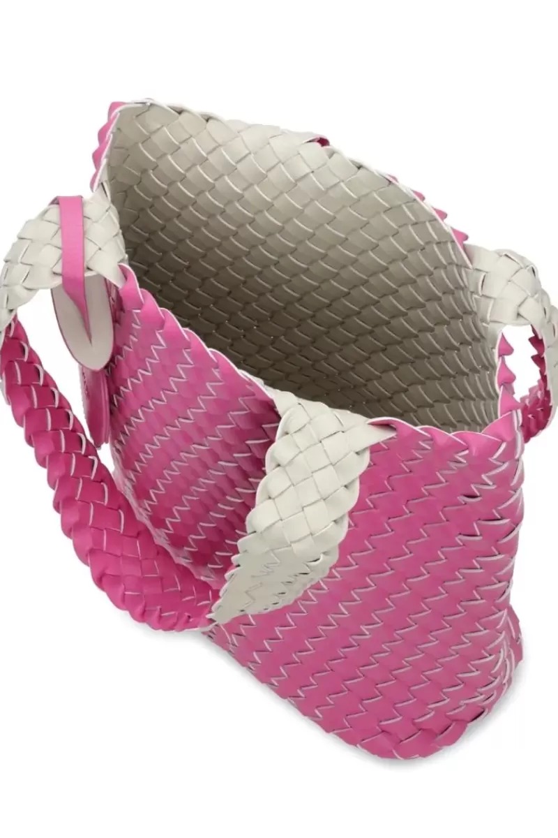 ILSE JACOBSEN Reversible Woven Tote Bag By In Pink