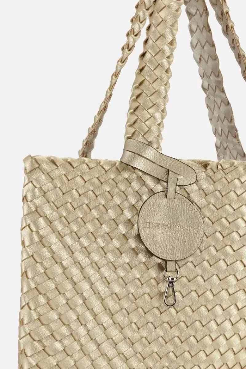 ILSE JACOBSEN Reversible Woven Tote Bag By In Platinum