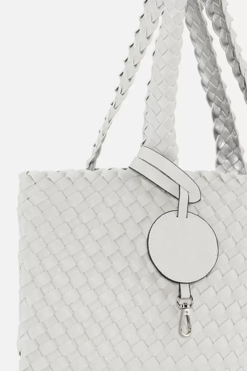 ILSE JACOBSEN Reversible Woven Tote Bag By In Silver