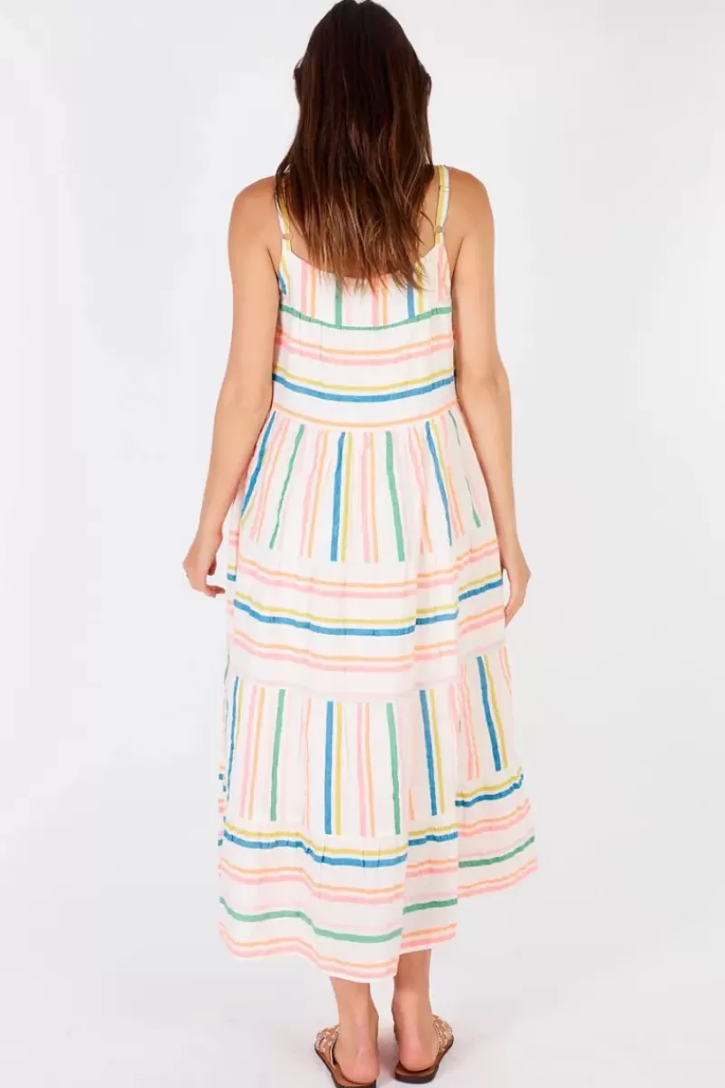 RUBYYAYA Somerset Sundress In Multi Stripe