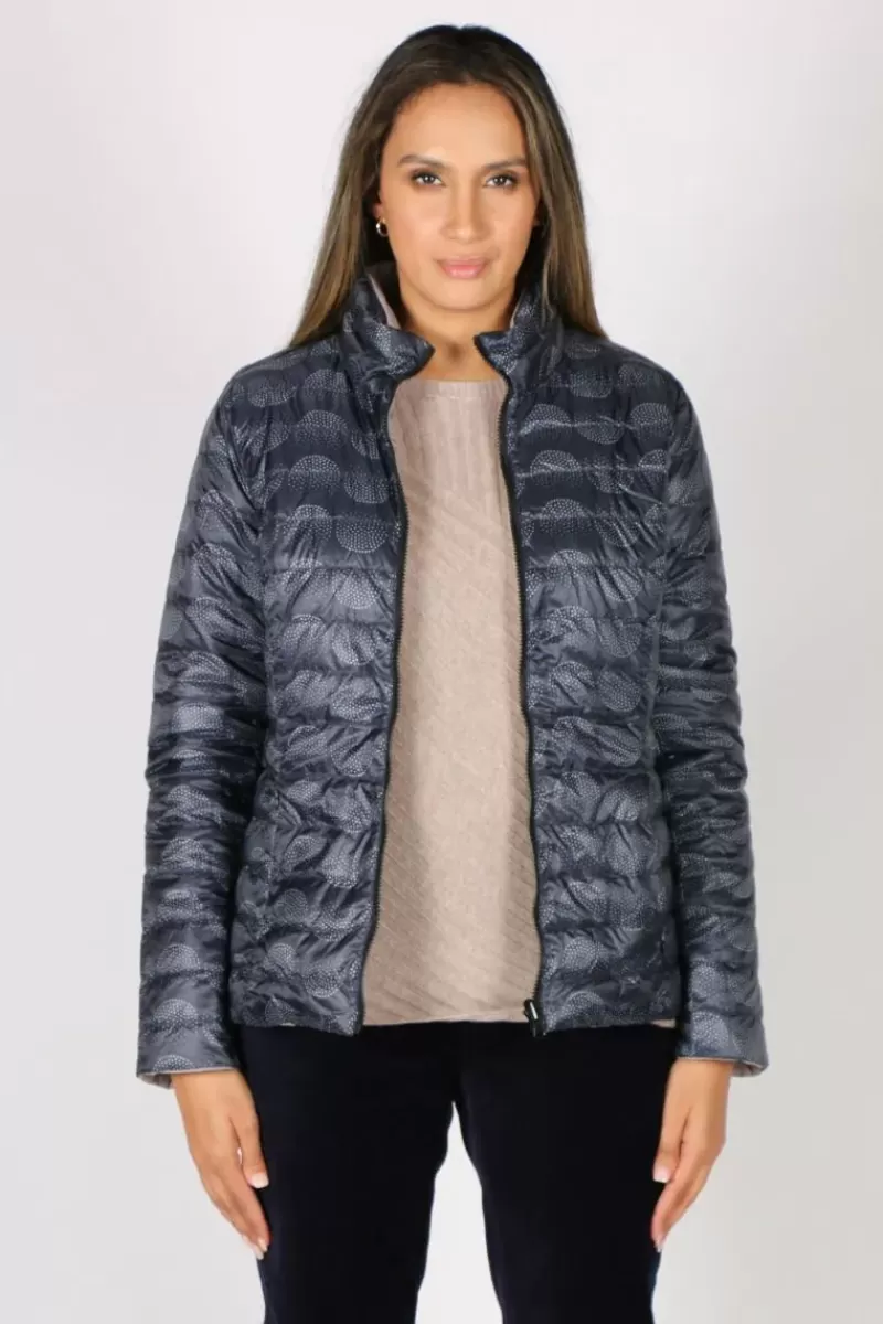 SABENA Reversible Hooded Puffer Jacket In Spot