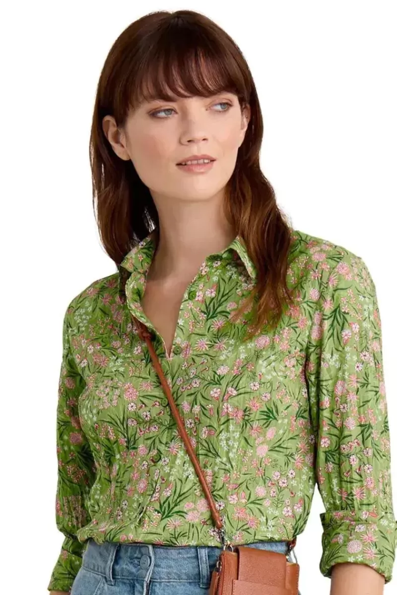 SEASALT Larissa Campion Field Dill Shirt In Green