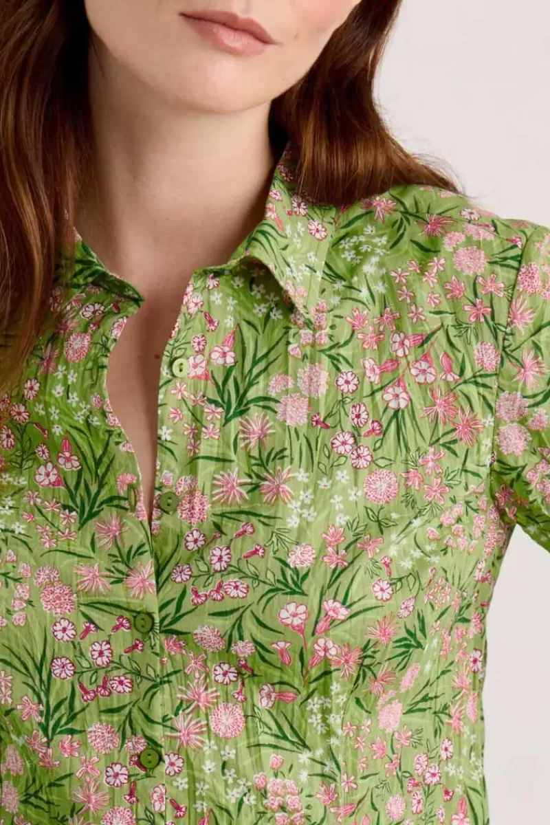 SEASALT Larissa Campion Field Dill Shirt In Green