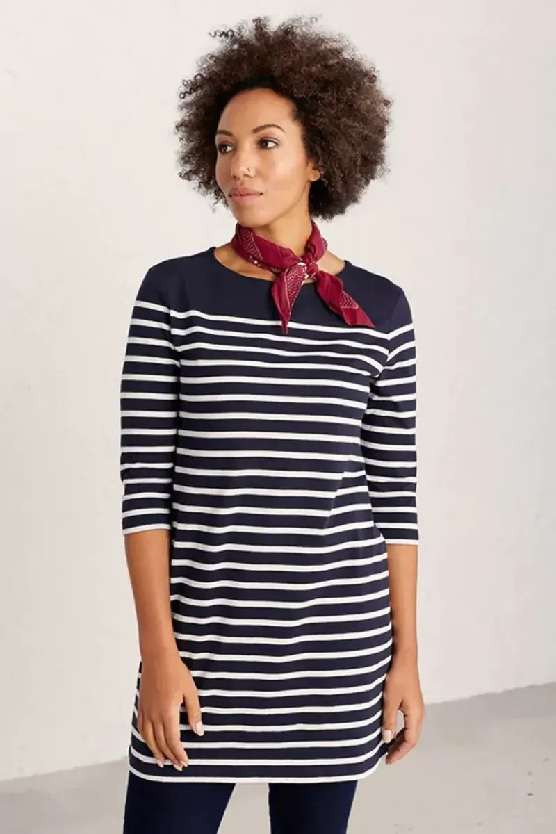 SEASALT Sailor Tunic In Navy Stripes