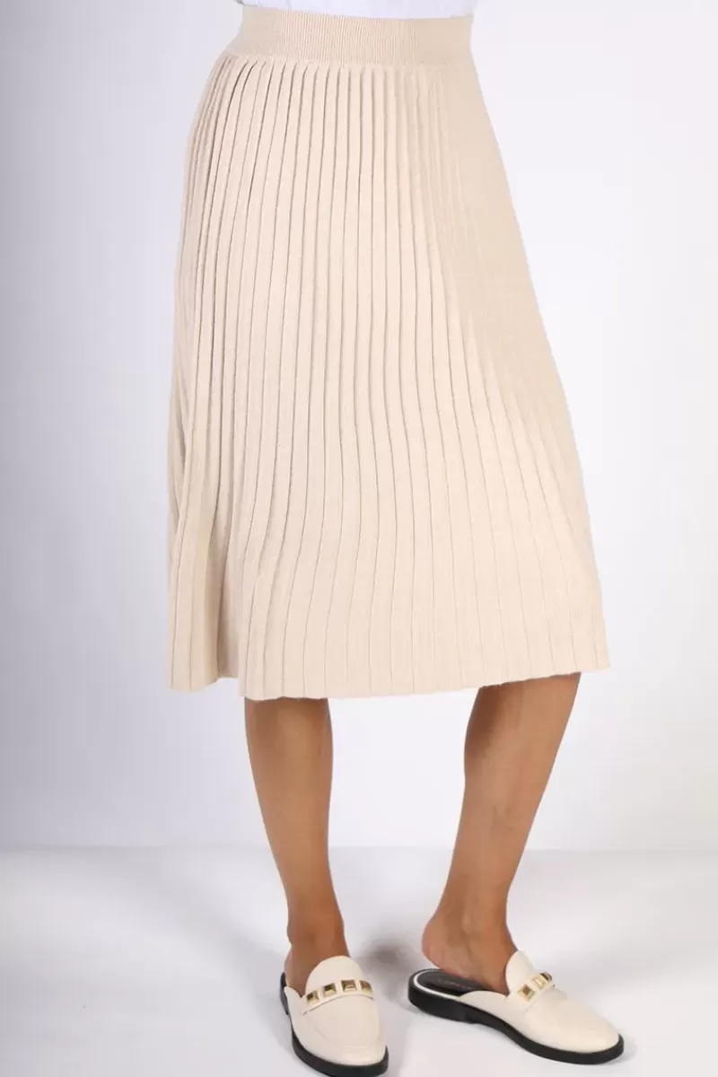 SPANNER Pleated Skirt In Oat