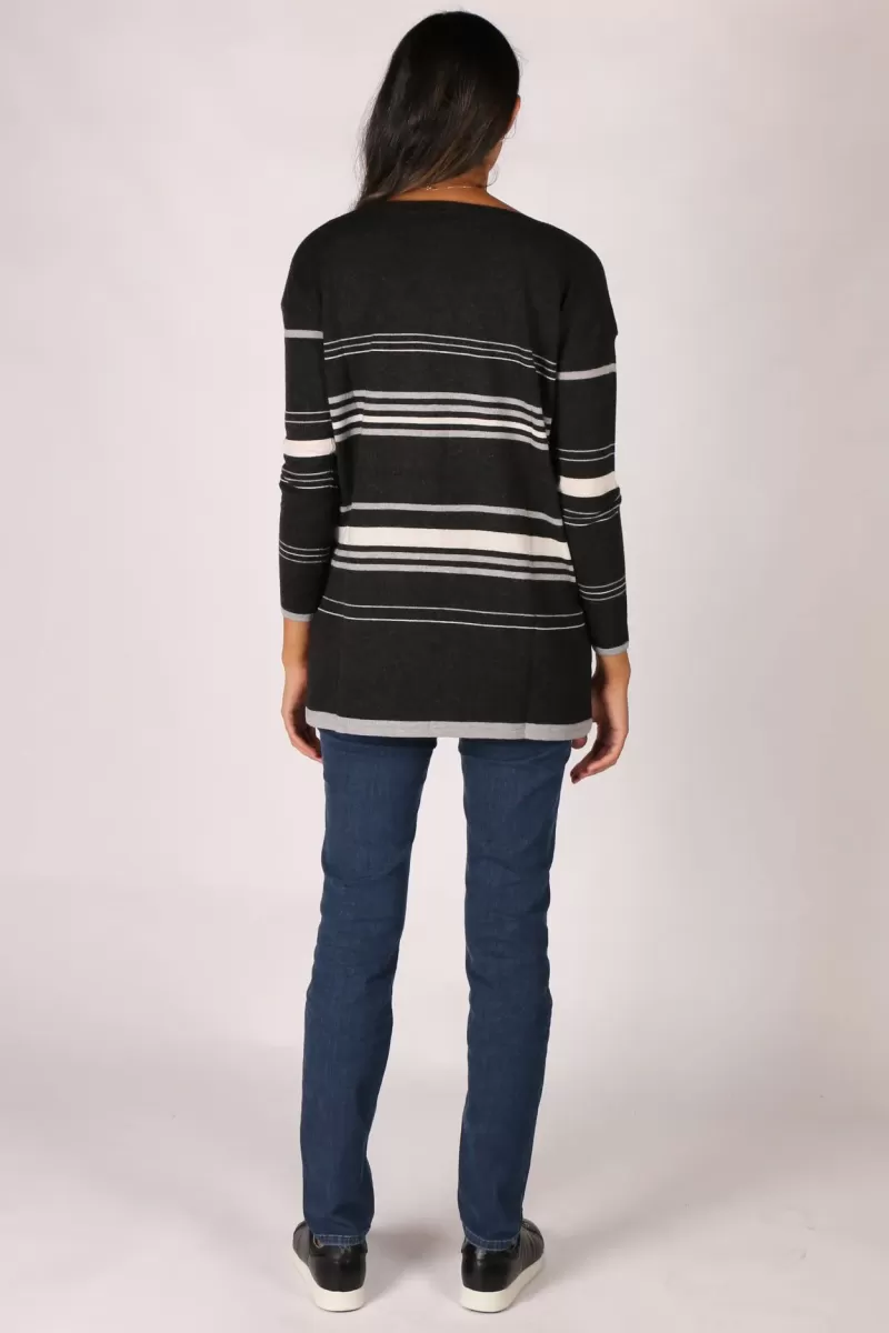 BRIDGE & LORD Split Hem Jumper In Black By