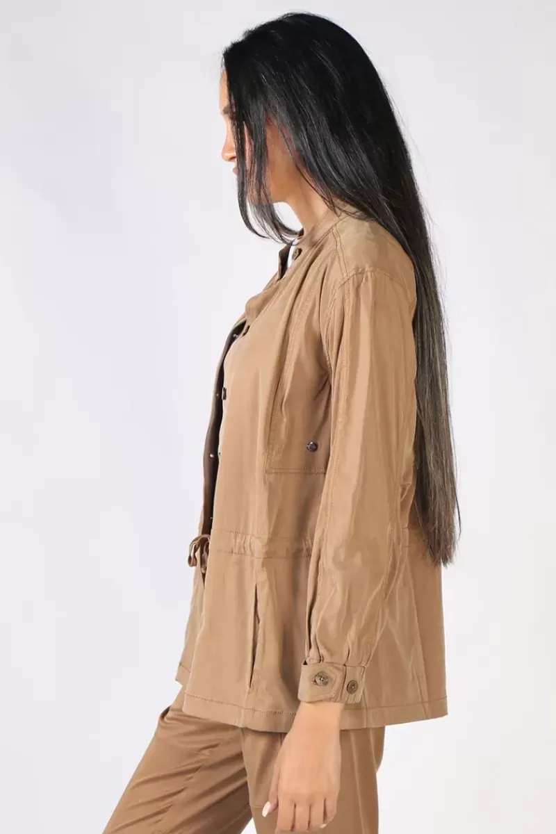 LANIA THE LABEL Steel Jacket By Lania In Tan