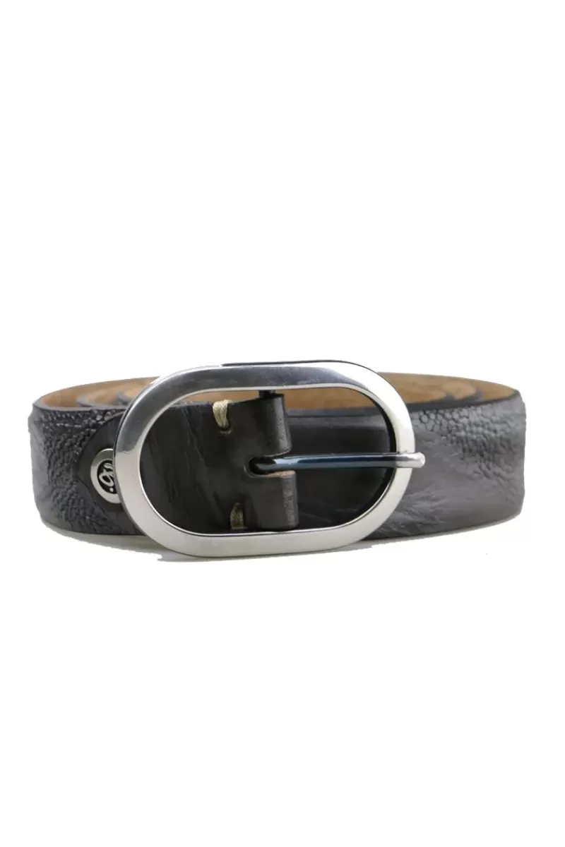 B.BELT Stringray Oval Belt By In Steel