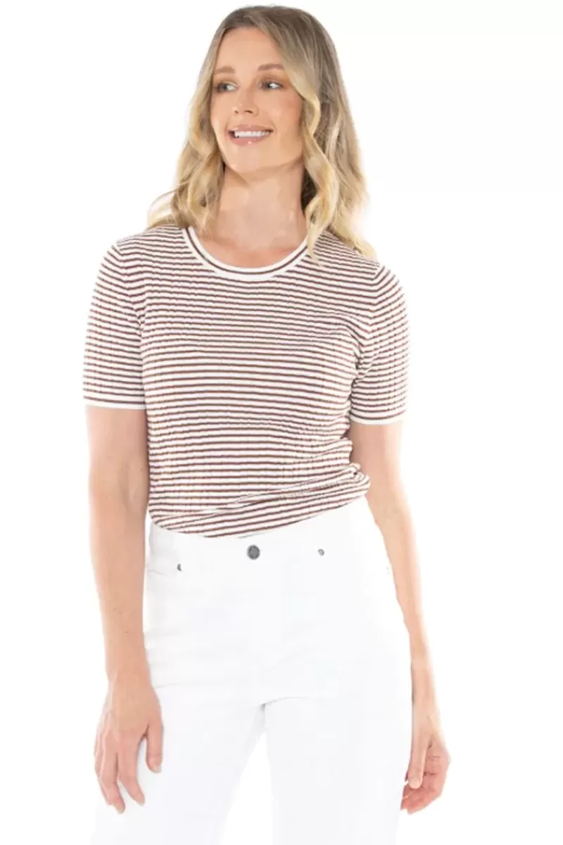 JUMP Stripe Rib Knit er In Nut By