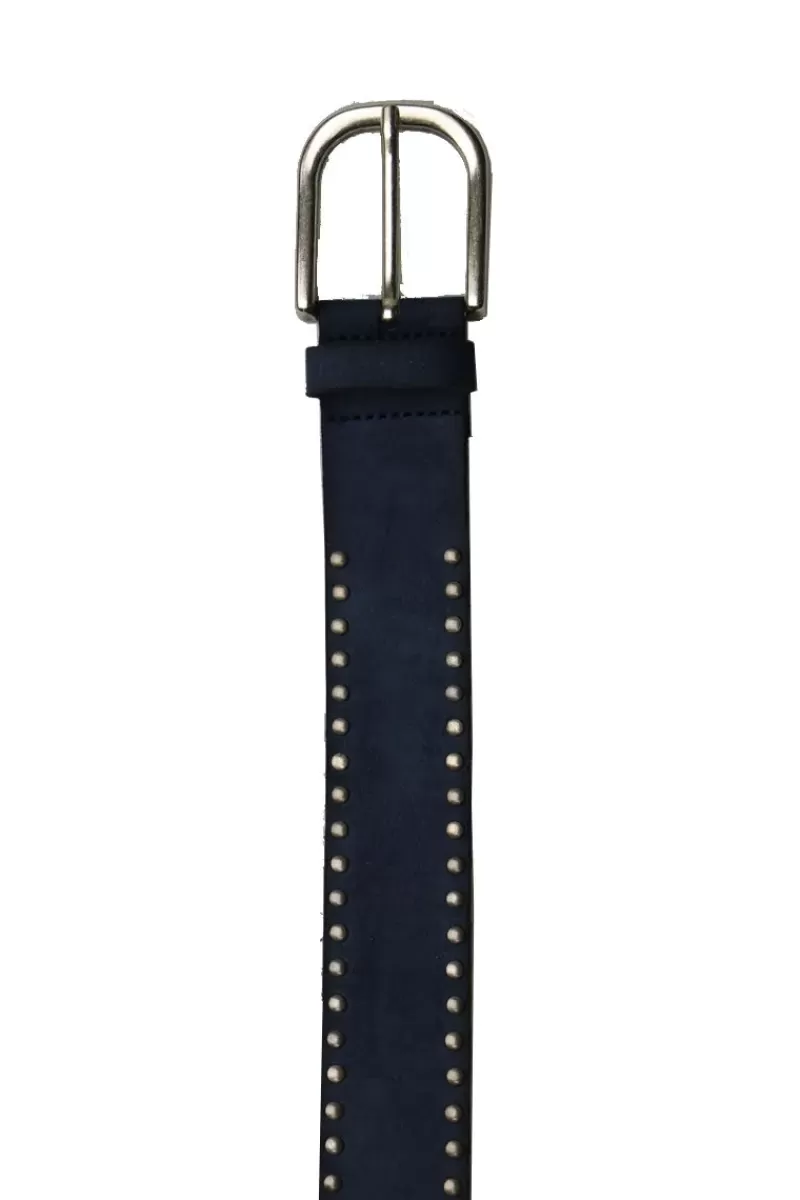 VANZETTI Studded Belt By In Navy