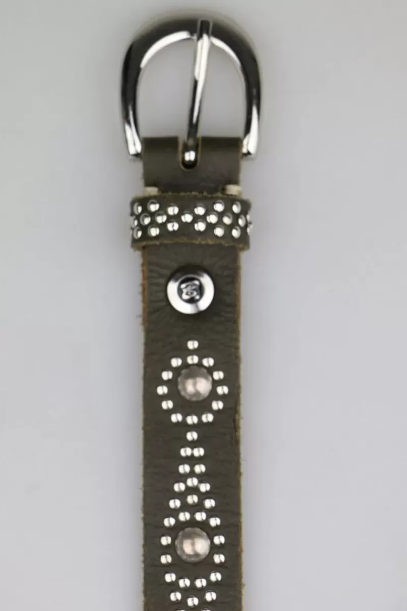 B.BELT Svana Skinny Belt By In Olive