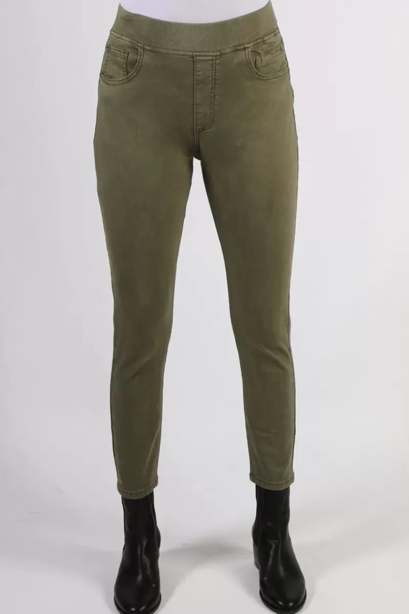 THREADZ Lily Pull On Jean In Khaki