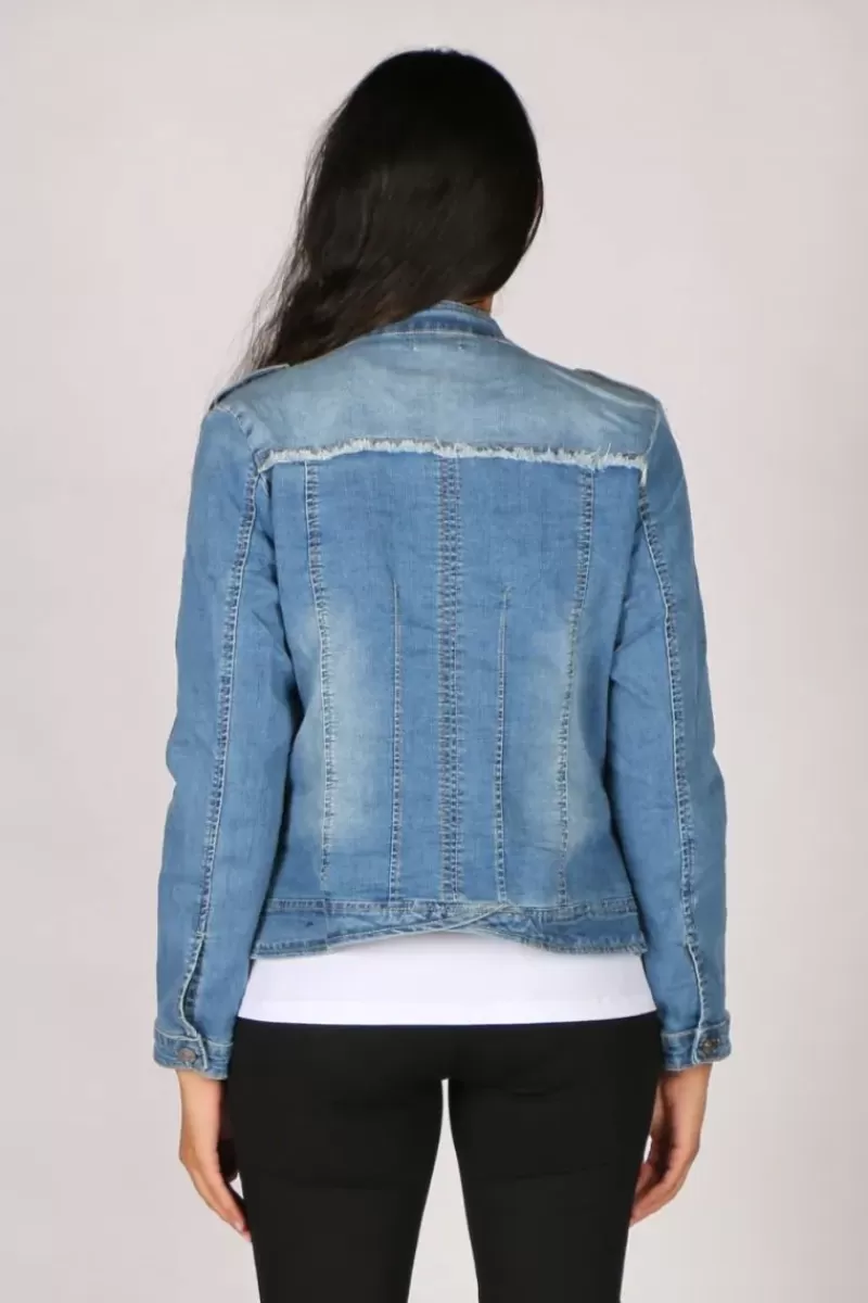 THREADZ Military Jacket In Denim