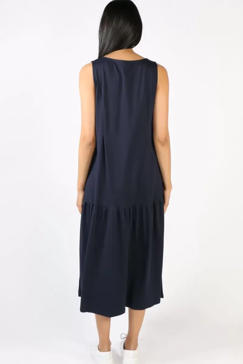 THREADZ Venue Jersey Dress In Navy