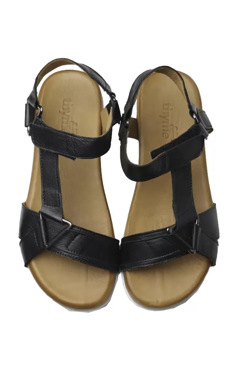 THYME & CO Thyme And Co Torque Sandal In Black