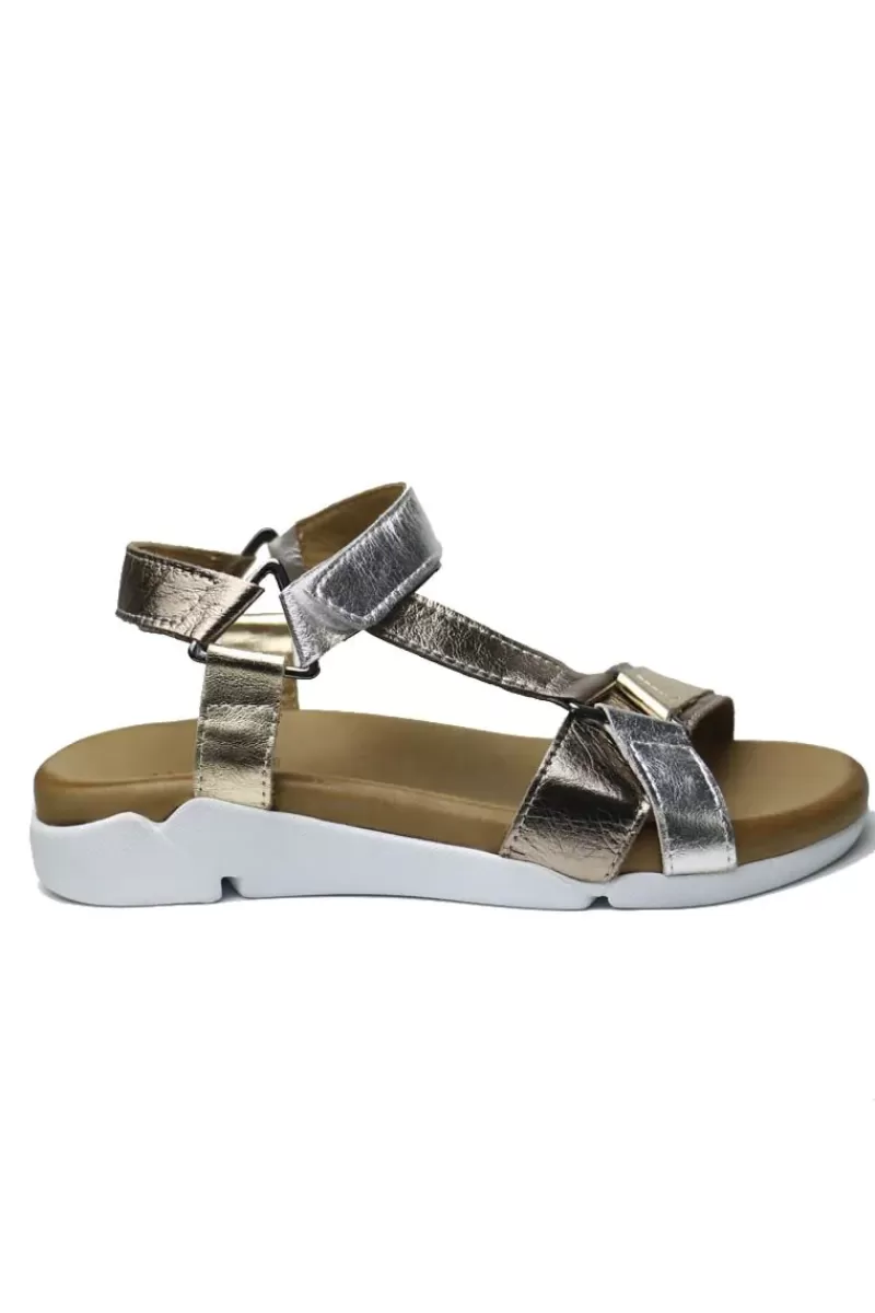 THYME & CO Thyme And Co Torque Sandal In Metal