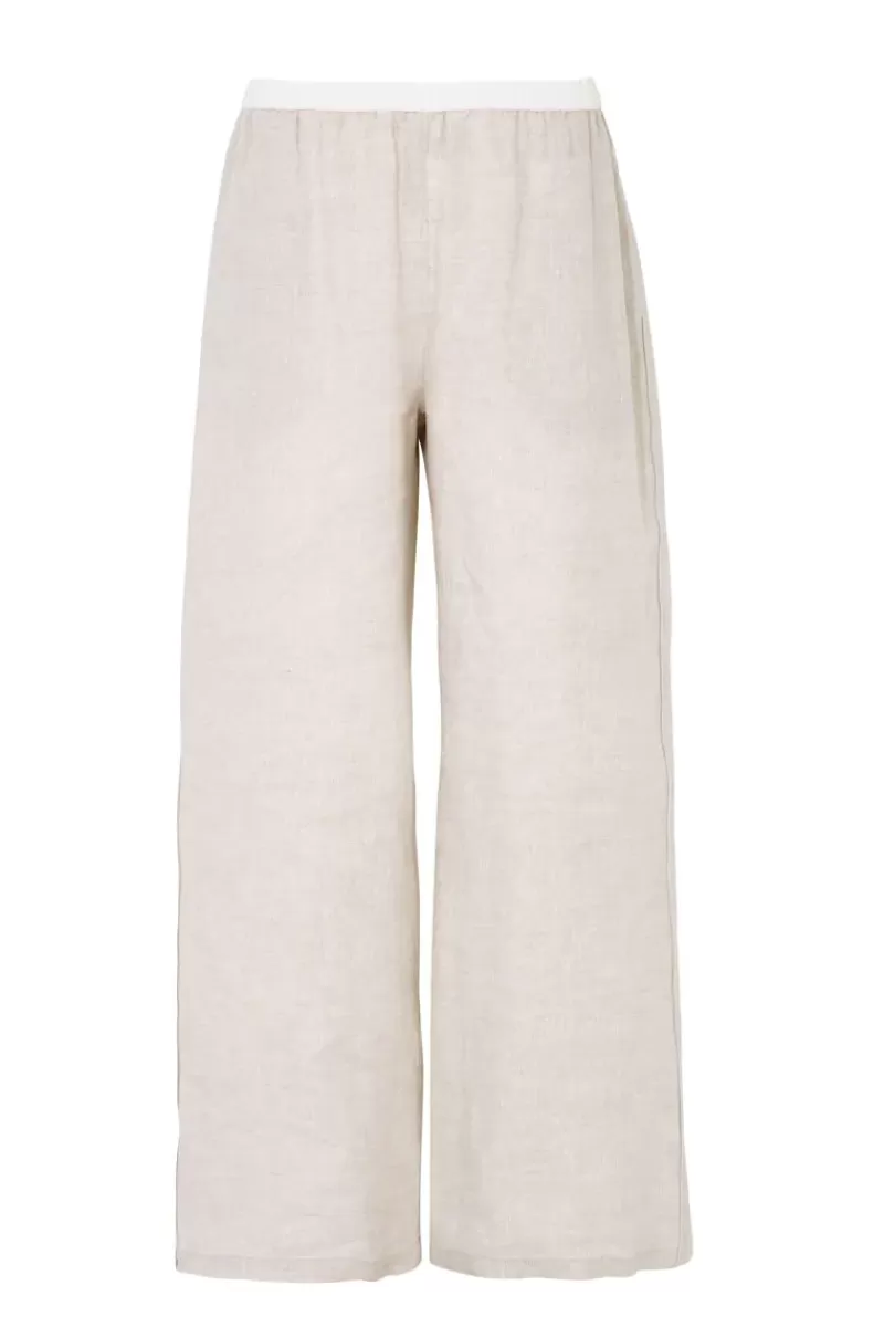 TRELISE COOPER Walk Right Up Linen Pant In Oatmeal