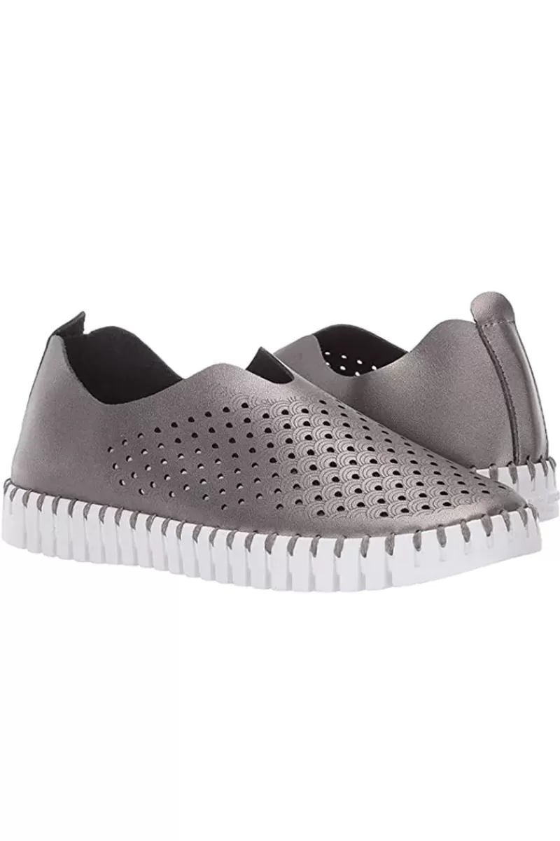 ILSE JACOBSEN Tulip Flat By In Metallic Gunmetal