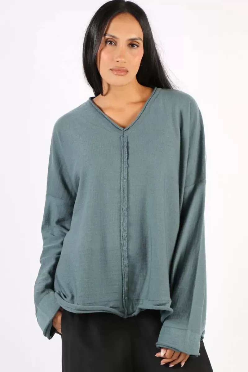 VALE AND WARD Vale & Ward Joel Sweater In Sage