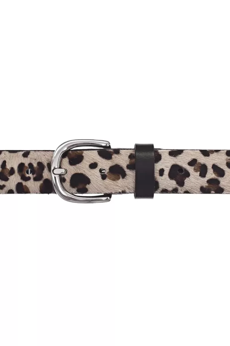 VANZETTI Leopard Belt In Cream