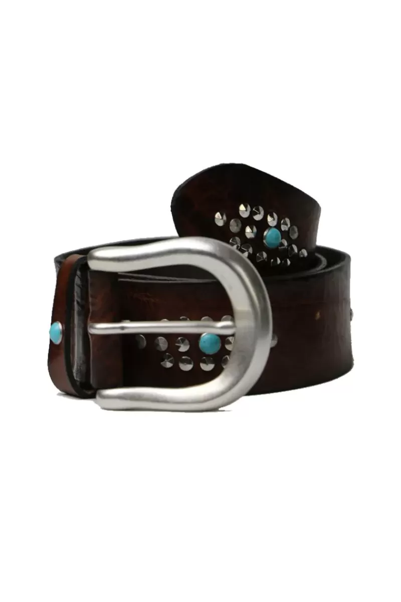 VANZETTI Studded Belt In Baileys