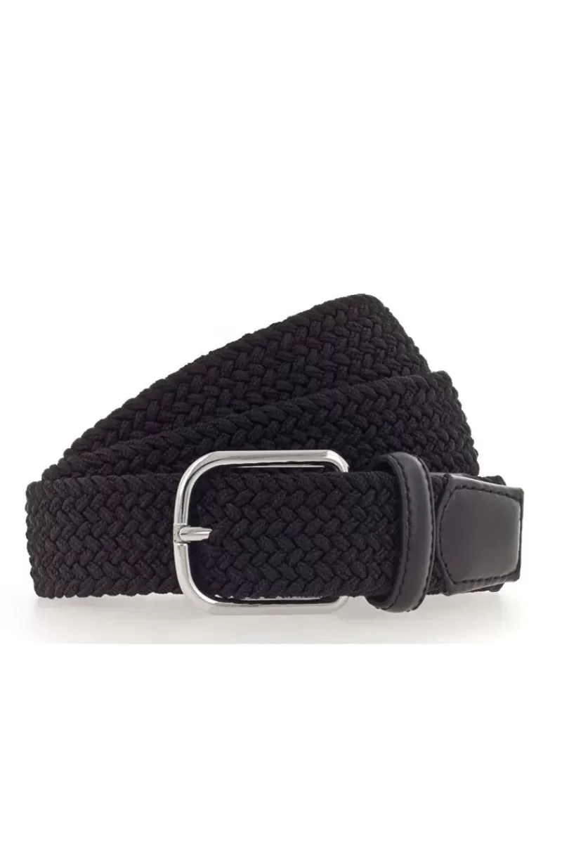 VANZETTI Woven Belt In Black