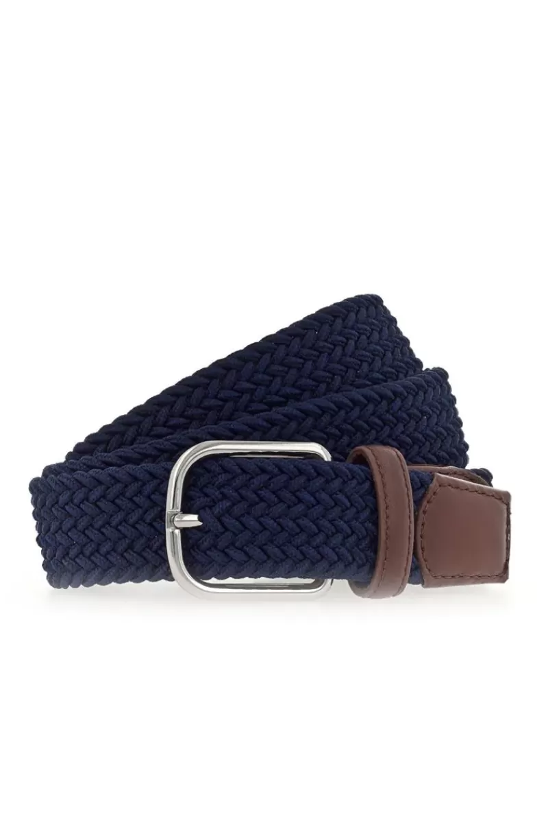 VANZETTI Woven Belt In Navy