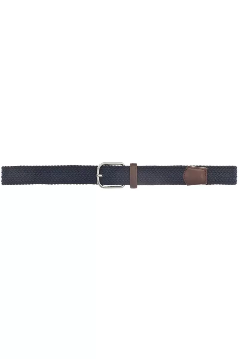 VANZETTI Woven Belt In Navy