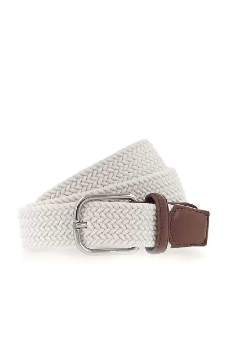 VANZETTI Woven Belt In White