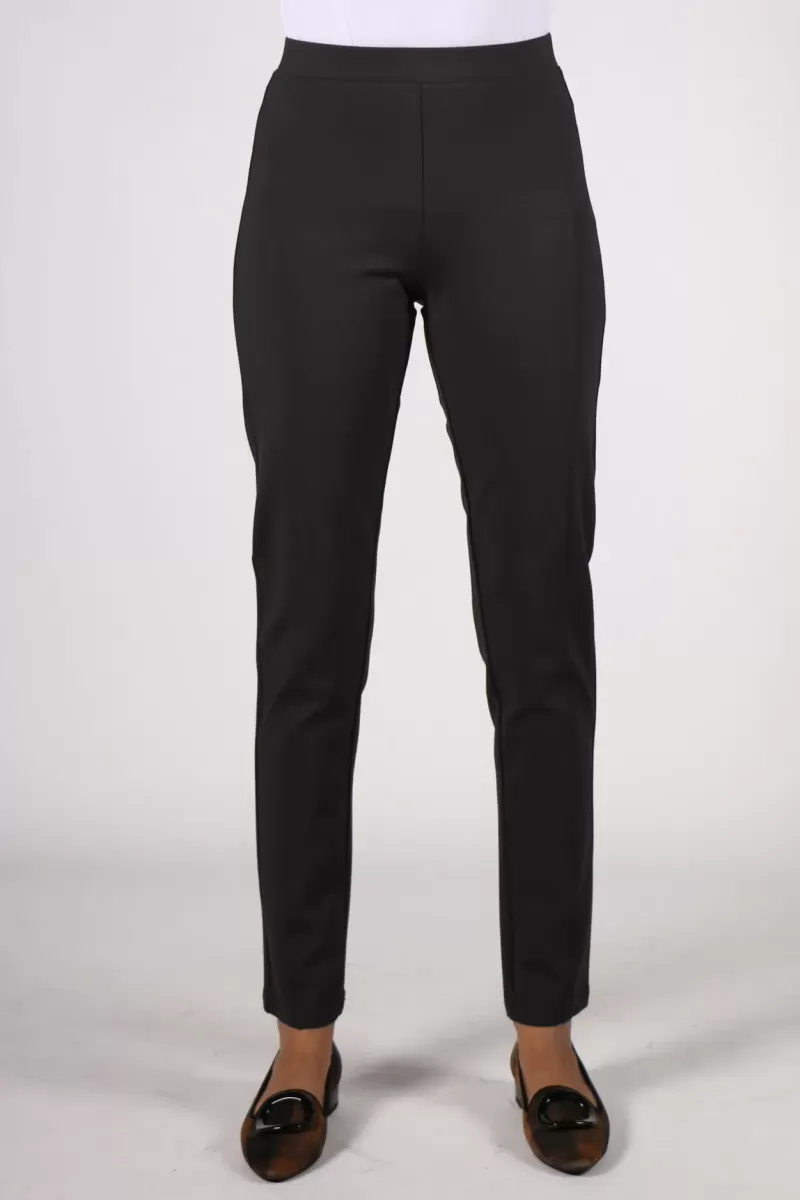 VASSALLI Seamed Ponte Pant In Black