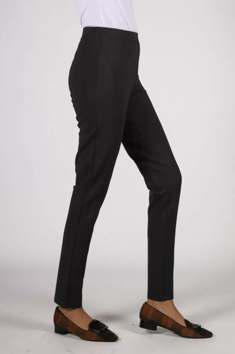 VASSALLI Seamed Ponte Pant In Black