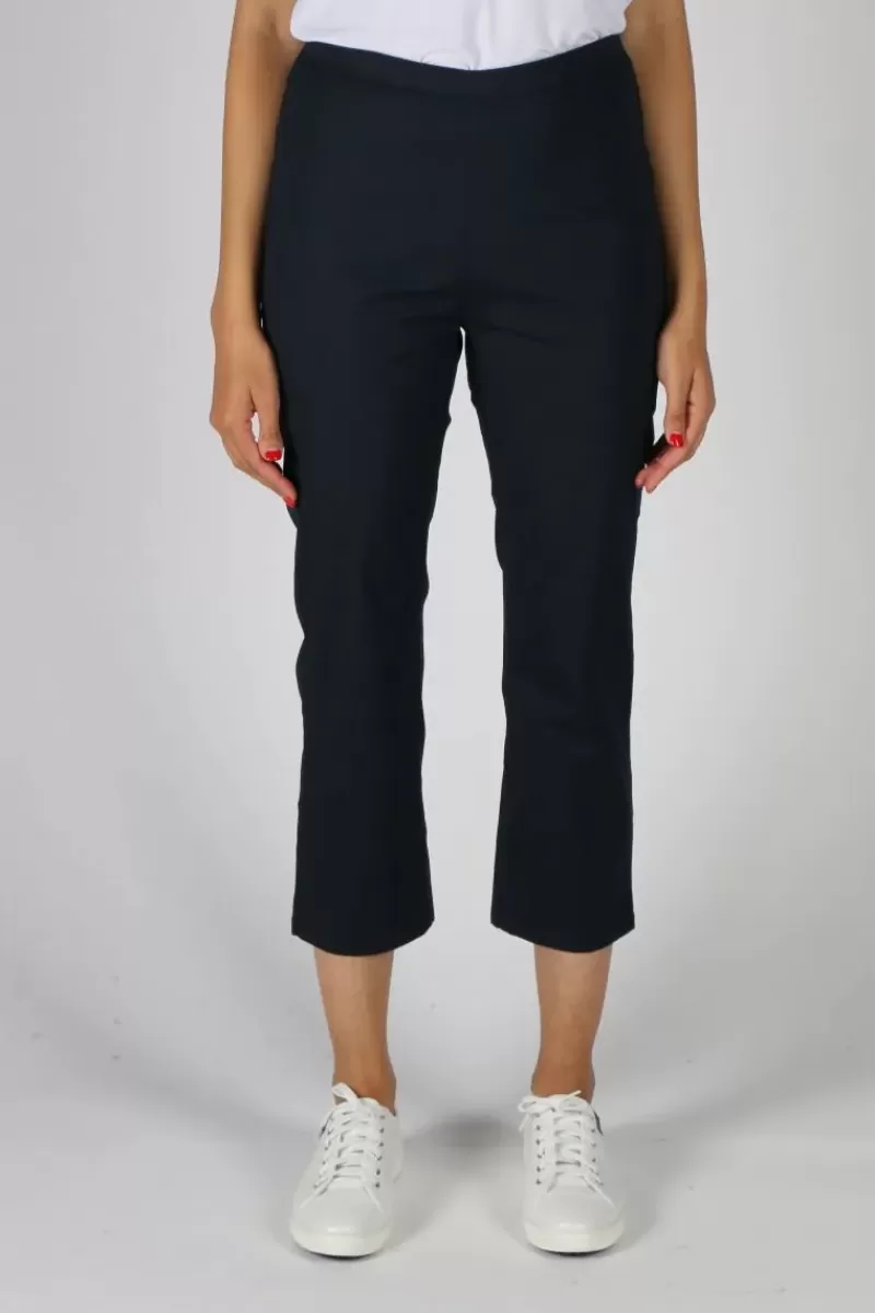 VASSALLI Shore Poplin Pull On Pant In Navy