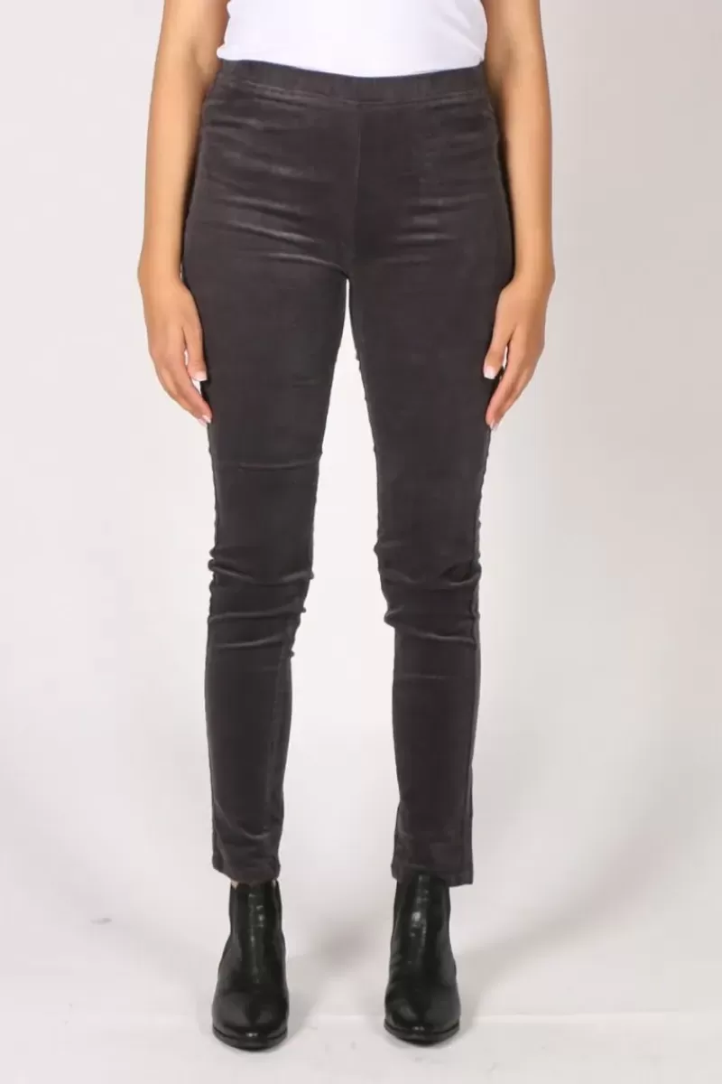 VASSALLI Slim Corduroy Pant In Charcoal