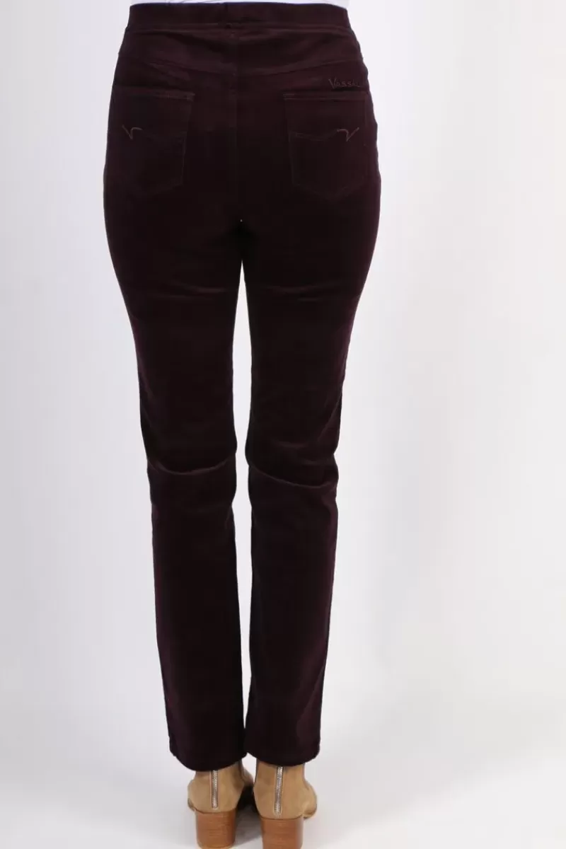 VASSALLI Straight Leg Pant In Mulberry