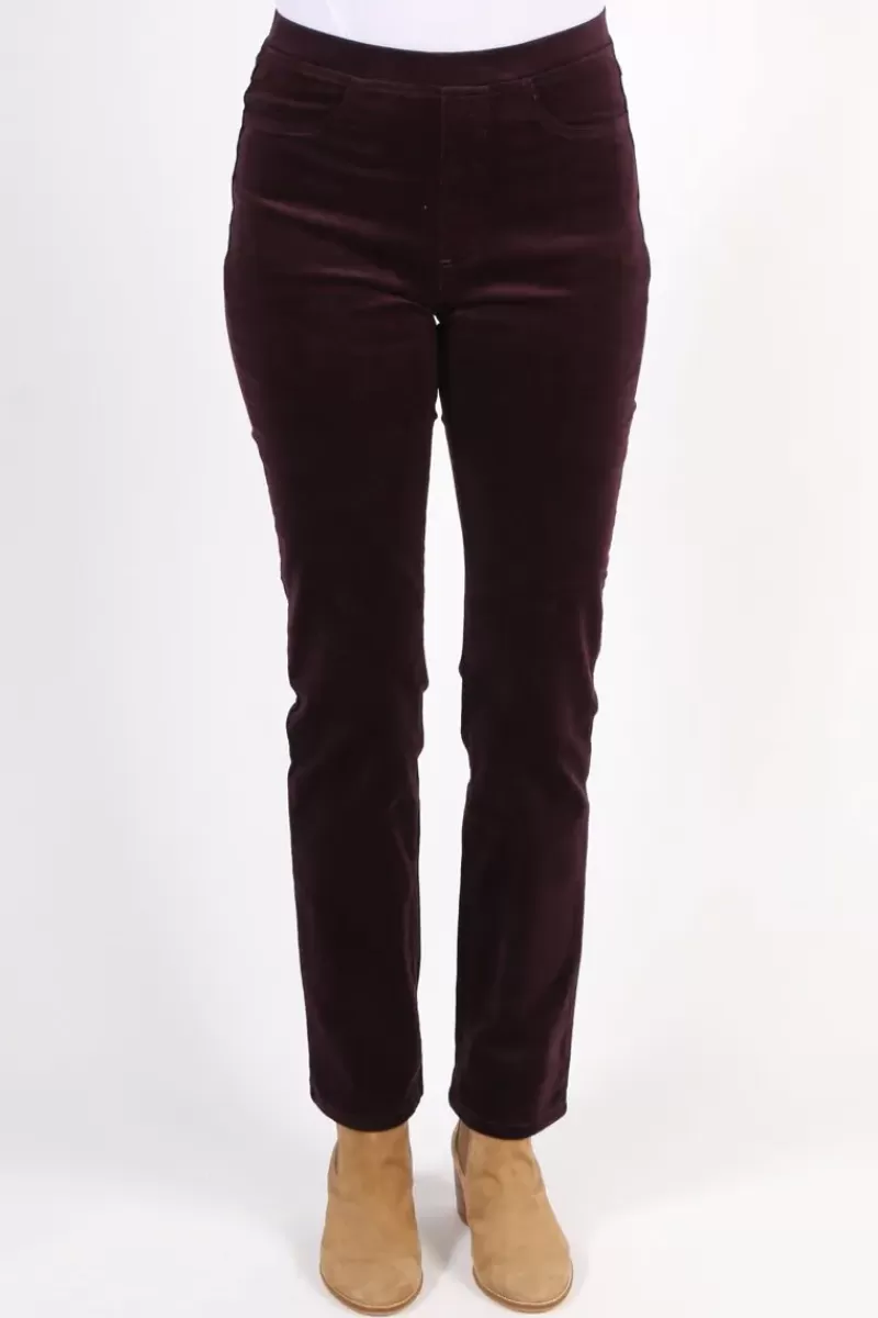 VASSALLI Straight Leg Pant In Mulberry