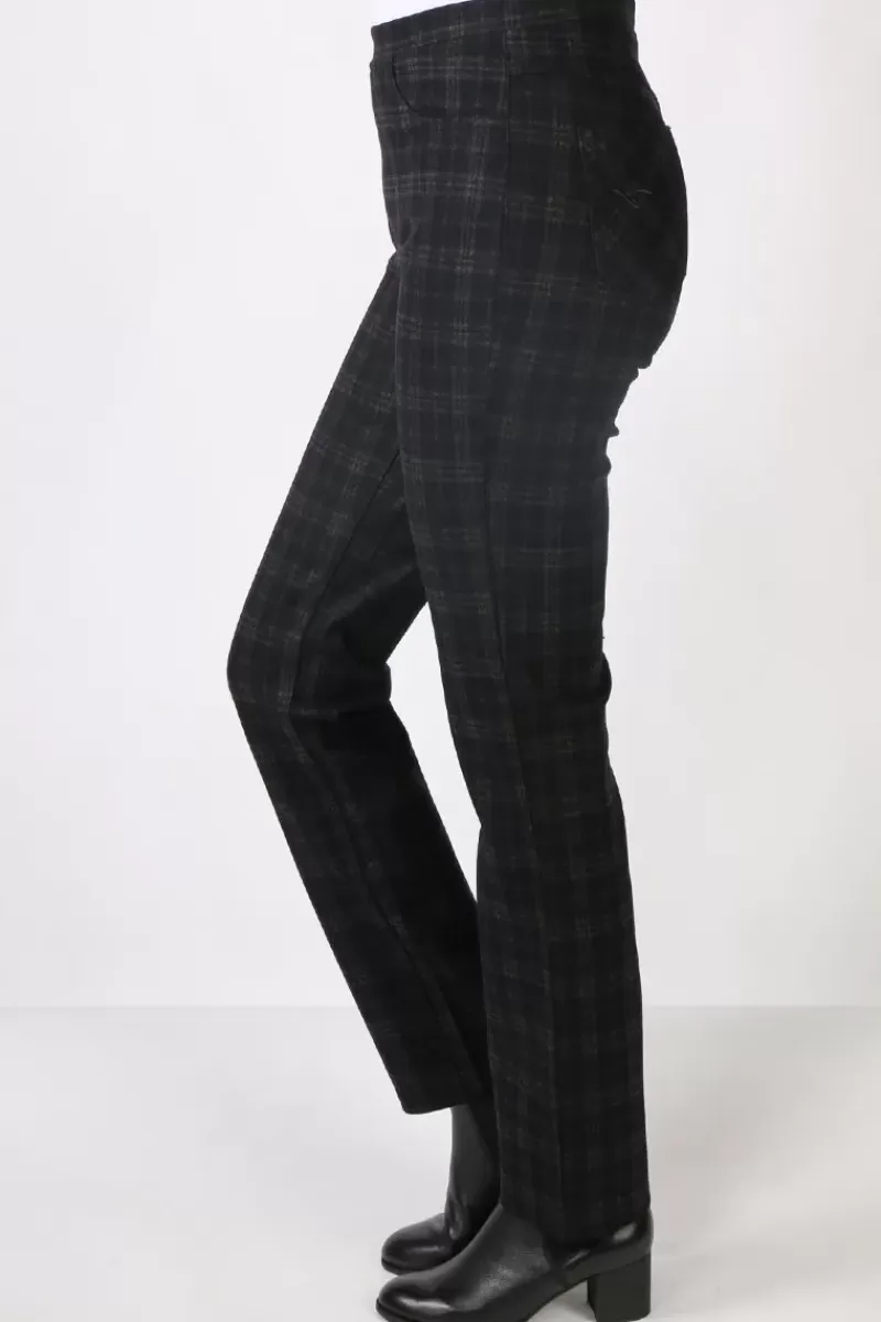 VASSALLI Wide Leg Chelsea Pant In Check