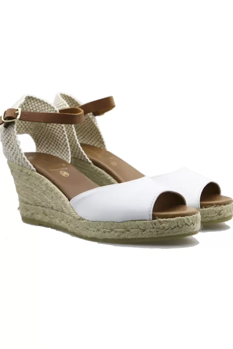 VIGUERA Esparto Jute Wedge In White