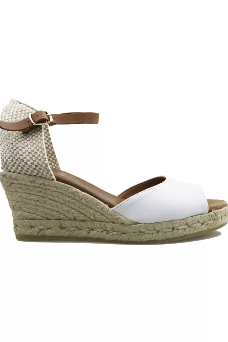 VIGUERA Esparto Jute Wedge In White