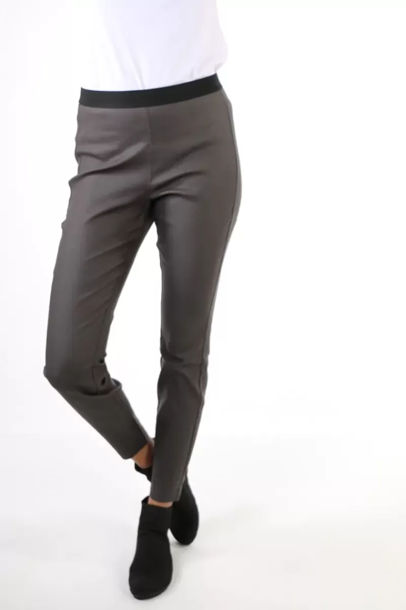 LOUNGE THE LABEL Waxed Stretch Perugia Pant By Lounge In Ash