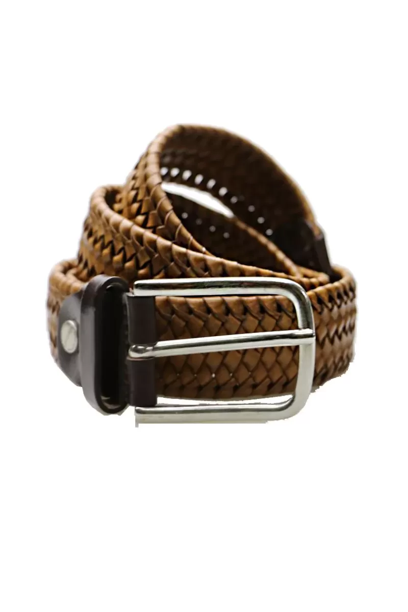 VANZETTI Woven Belt By In Camel